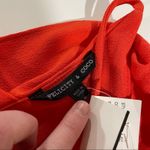 Felicity & Coco Isabella Sleeveless Ruffle V Neck Dress in Fire Coral Size M Pink Size M Photo 6