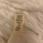 Free People  cute top size L white lacy scoop front v back cinched waist Photo 3