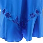 Y2K Eve’s Collections Cobalt Blue Floral Eyelet Baby Tank Delicate Feminine M Size M Photo 3