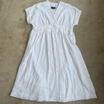 Like New Hatch Cotton Maternity Carolina Waist Tie Dress in White Size 2 Photo 1