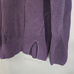 Pact  Double V-Neck Tunic Sweater Purple Photo 3