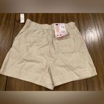 Joie  rainy day beige khaki linen pleated high rise Chino shorts nwt xs Photo 8