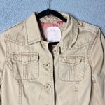 Aeropostale Vintage  Jacket Womens M Tan Khaki Long Sleeve Button Down Y2K‎ Photo 4