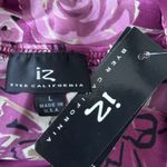 Iz Byer  California Blouse Large Floral Print Ruched Neck Tank Top Babydoll Y2K Photo 5