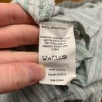 Suzanne Betro Striped Mini Dress Womens Size Large Green White Tie Sleeve Casual Photo 5