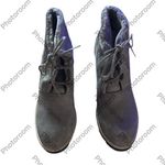 Eileen Fisher Alpine Ankle Bootie Lace Graphite Shearling Leather Size 8.5, NWOT Photo 3