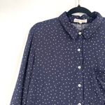 Grand & Greene blue star print size large button down long sleeve casual shirt Photo 3