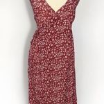 Womens Romantic Wrap Floral Cami Dress Red Spring Vacation Summer Small/Medium Photo 1