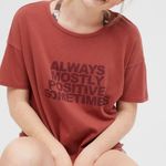 Aerie OFFLINE By  Unstoppable Red Oversized T-Shirt Photo 0