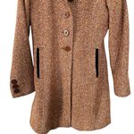 Marvin Richards Vintage  Tweed Pea Coat Wool Fur Collar Classic Timeless Size S Photo 4