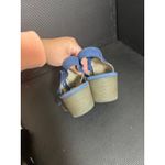 Fly London  Ylva Blue Suede Lace-Up Peeptoe Wedge Sandals Womens 42 US 11 Photo 5