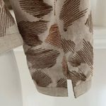 Coldwater Creek  Linen Blazer Oatmeal Beige Orange Brown Jacket Petite Size 10 Photo 13