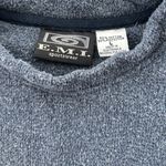 Vintage 90s Cozy Alaska Moose Embroidered Navy Blue Sweatshirt size L Gorpcore Size L Photo 4