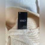 Cider  Cream Acrylic Blend Rainbow and Floral Pullover Crewneck Sweater; size S Photo 3