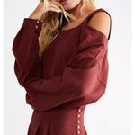 Free People  Beach Ibiza Midi Dress Cold Shoulder Long Sleeve Womens Size S Photo 1