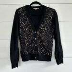 Michael Kors Women’s Small Collection Lace Cashmere Cardigan Black Photo 0