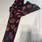 Victoria's Secret  Black and Red Floral Leggings Photo 0