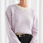 & Other Stories & Other Stories Paisley Jacquard Knitted Sweater small wool alpaca Photo 0
