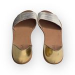 Loeffler Randall new  ❁ Sawyer Snake Flat Sandals ❁ Ivory Metallic Gold Leather ❁ Photo 4