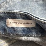 frame denim  Stretch Cotton Le One Crop Mini Boot Casper Blue Jeans Size 26 Photo 14