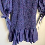 Oliphant Morocco Smocked Tie dress Blue Photo 9