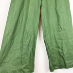 J.Crew  Essential Wide Leg Pant in Linen Kelly Green Trouser Size 8 Photo 5
