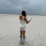 Altar'd State  White Satin Dress Photo 2