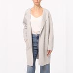 J.Crew  Juliette collarless sweater blazer cardigan open coat cotton oatmeal sand Photo 8