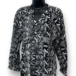 Boemo Women's Black & White Aztec Print Blouse Sample Sz S Boho Indie Y2K Earthy Photo 0