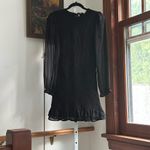 idem Ditto Black Ruffled Bodycon Dress with Bishop Sleeves Photo 2