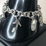 Lois Hill Sterling Silver Rolo Charm Toggle Bracelet with Shoe Charms Photo 12