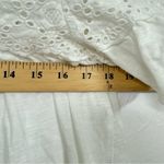 J.Crew  White Eyelet Blouse Womens M Short Sleeve Babydoll Tee Shirt Romantic Photo 5