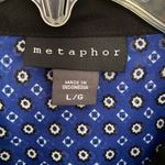 Metaphor  Blue Semi Sheer Dress Shirt Large Photo 4