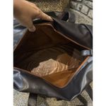 Karl Lagerfeld Lagerfeld PVC Faux Brown Leather Duffle Bag Unisex Overnight Weekender Photo 4