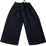 Adrianna Papell  Pants‎ Womens 6 Black Wide Leg Crop Tie Waist Pull On Photo 2