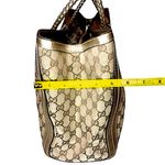 Gucci Bella GG Canvas Leather Shoulder Bag Braided Leather Strap & Bamboo Tassel Photo 14