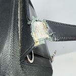 Salvatore Ferragamo  Gancini Black Nylon and Patent Leather Shoulder Bag Photo 9