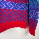 Top Notch Knits Womens VTG Artsy Retro Pullover Sweater Sz M Hand Knit 90s Fall Red Size M Photo 3