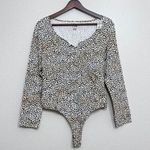 PINK - Victoria's Secret NWT Victoria's Secret PINK Bodysuit Size Large Women's Leopard Animal Print Photo 0