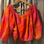 Circus by Sam Edelman Circus NY by Sam Edelman Off  Shoulder Crop Top~Large~Pink/Orange NWOT Photo 1