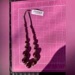 PANNEE by Panacea Elegant floral Silver Burgundy Beaded Necklace lightweight 20” Red Photo 6