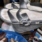 Alegria  PG  Black Shimmer Leather Sandals Women's Size 37 Photo 5
