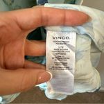 Vince  Floral Crushed‎ Satin Midi Dress Pale Lagoon L Photo 4