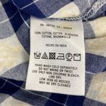 Holding Horses  Blue & White Snap Close Long Sleeve Plaid Shirt Top 6 Photo 4