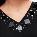 Ann Taylor NEW WITH TAG Gorgeous Beaded Dramatic Open Back Black-Tie Ready Dress Photo 2