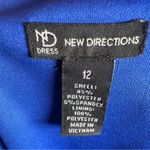 New Direction New directions black royal blue and white striped dress size 12 Photo 4