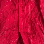 BCIH (Best Chick in Heels) Red Fitted Long Sleeve Button Down Shirt Size Medium Photo 2