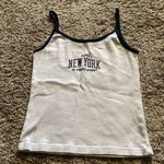 Brandy Melville  White and Navy tank top Photo 0