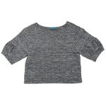 Alice + Olivia  Puff Sleeve Sweater Thick Knit Heather Gray Women’s Size L Photo 7