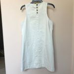 J.Crew  Women's Denim Dress 6 Sleeveless White Pockets Shift Midi Preppy Retro Photo 2